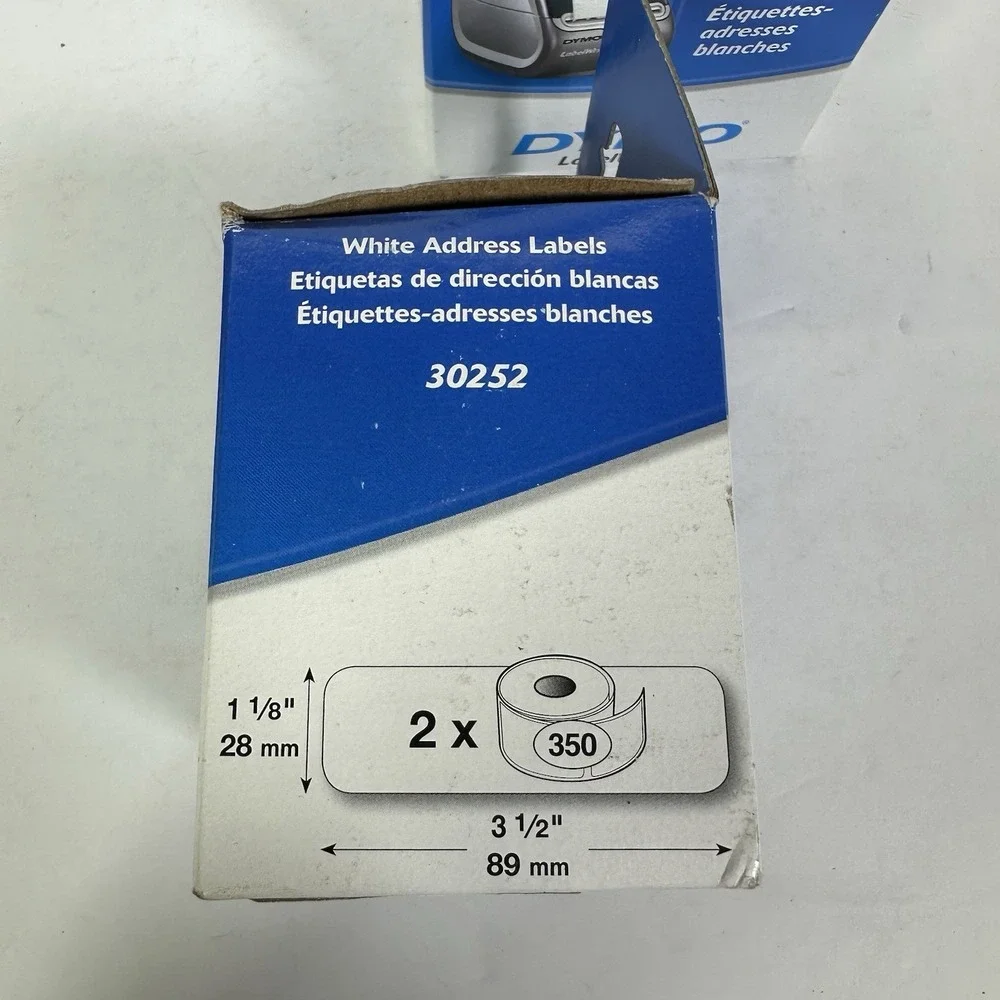 Lot of 2 OEM Dymo 30252 Address Labels 1-1/8